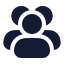 Usergroup icon with solid rounded style