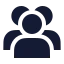 Usergroup icon with solid sharp style