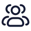 Usergroup icon with stroke rounded style