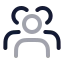 Usergroup icon with twotone rounded style