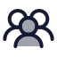 Usergroup icon with duotone standard style