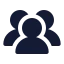 Usergroup icon with solid rounded style