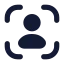 Useridverification icon with solid rounded style