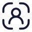 Useridverification icon with stroke rounded style