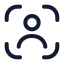 Useridverification icon with stroke rounded style