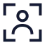 Useridverification icon with stroke sharp style