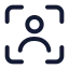 Useridverification icon with stroke standard style