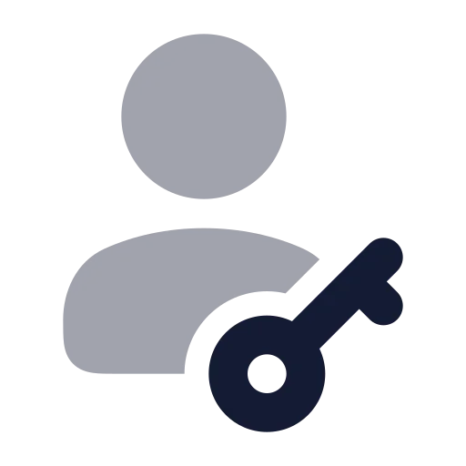 User Key Icon in Bulk Rounded style