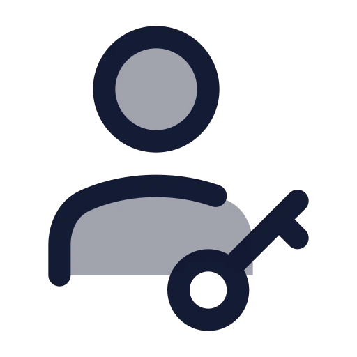 User Key Icon in Duotone Rounded style