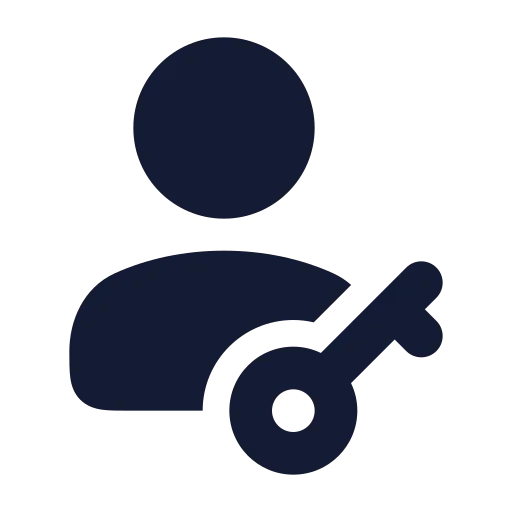 User Key Icon in Solid Rounded style