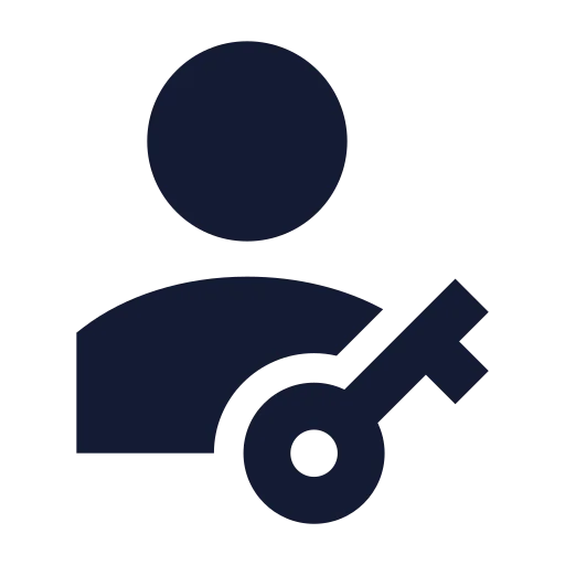 User Key Icon in Solid Sharp style