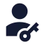 Userkey icon with solid sharp style