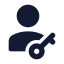 Userkey icon with solid standard style