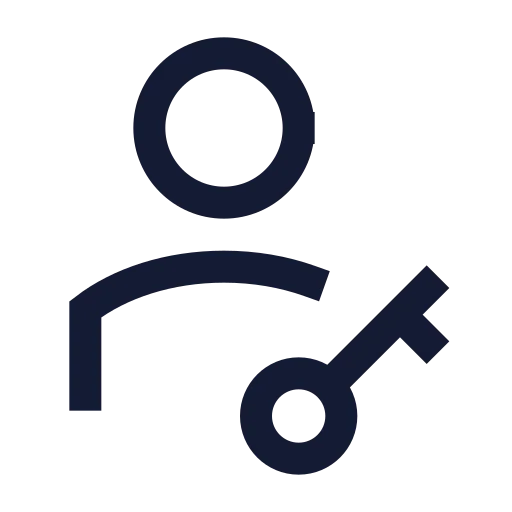 User Key Icon in Stroke Sharp style