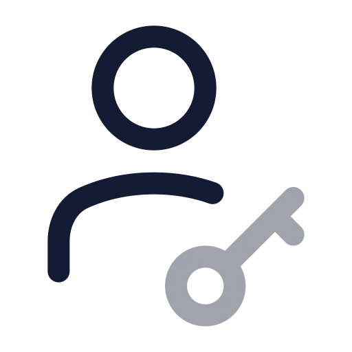 User Key Icon in Twotone Rounded style