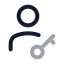 Userkey icon with twotone rounded style