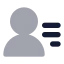 Userlist icon with bulk rounded style