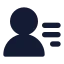 Userlist icon with solid rounded style