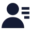 Userlist icon with solid sharp style
