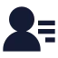 Userlist icon with solid sharp style