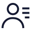 Userlist icon with stroke sharp style