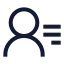 Userlist icon with stroke sharp style