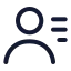Userlist icon with stroke standard style