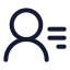 Userlist icon with stroke standard style