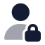Userlock icon with bulk rounded style