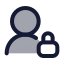 Userlock icon with duotone rounded style
