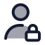 Userlock icon with duotone standard style