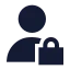 Userlock icon with solid sharp style