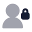 Userlock icon with bulk rounded style