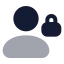 Userlock icon with bulk rounded style