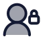 Userlock icon with duotone rounded style