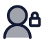 Userlock icon with duotone standard style