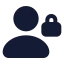 Userlock icon with solid standard style