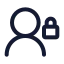 Userlock icon with stroke standard style