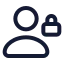 Userlock icon with stroke standard style