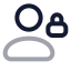 Userlock icon with twotone rounded style