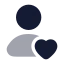 Userlove icon with bulk rounded style