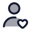 Userlove icon with duotone rounded style