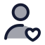 Userlove icon with duotone standard style