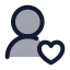 Userlove icon with duotone standard style