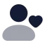 Userlove icon with bulk rounded style