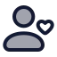Userlove icon with duotone rounded style