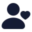Userlove icon with solid standard style