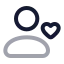 Userlove icon with twotone rounded style
