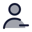 Userminus icon with duotone rounded style