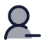 Userminus icon with duotone rounded style